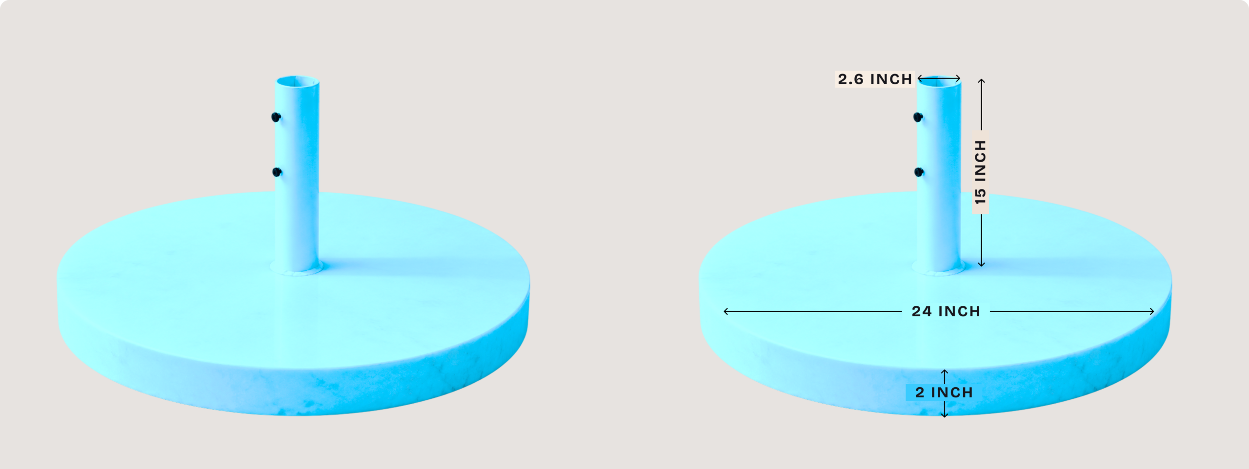 Round Metal Base Stand