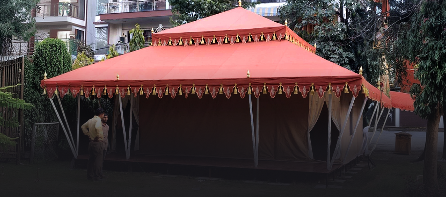 Pole tent for wedding
