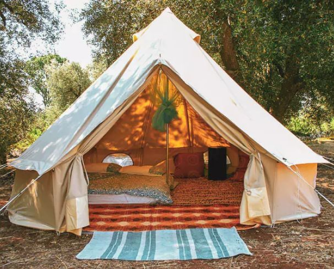 Bell tent interior