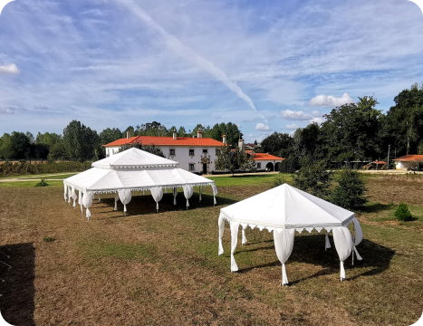 White luxury mughal tent