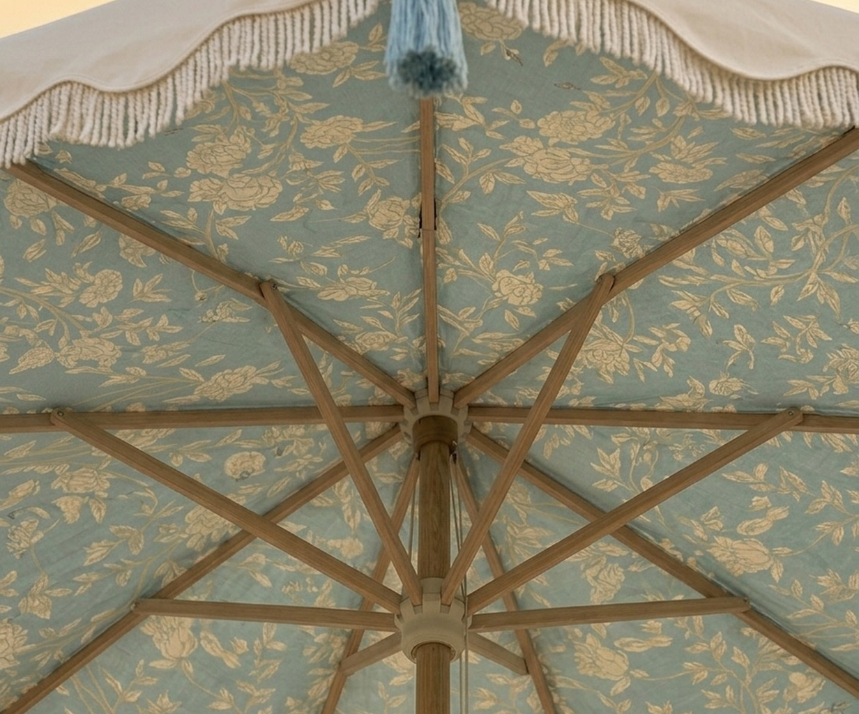 Inside View of Blue Canopy with Stars
